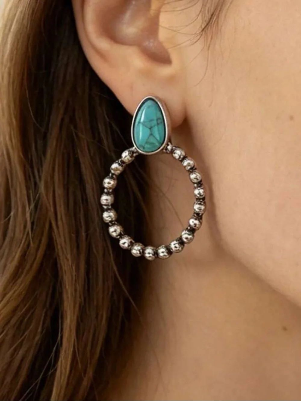 Boho stone earrings N2397